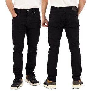 G-STAR Raw 3301 Slim Men’s Cotton-Blend Straight-Leg Denim Jeans (Black)